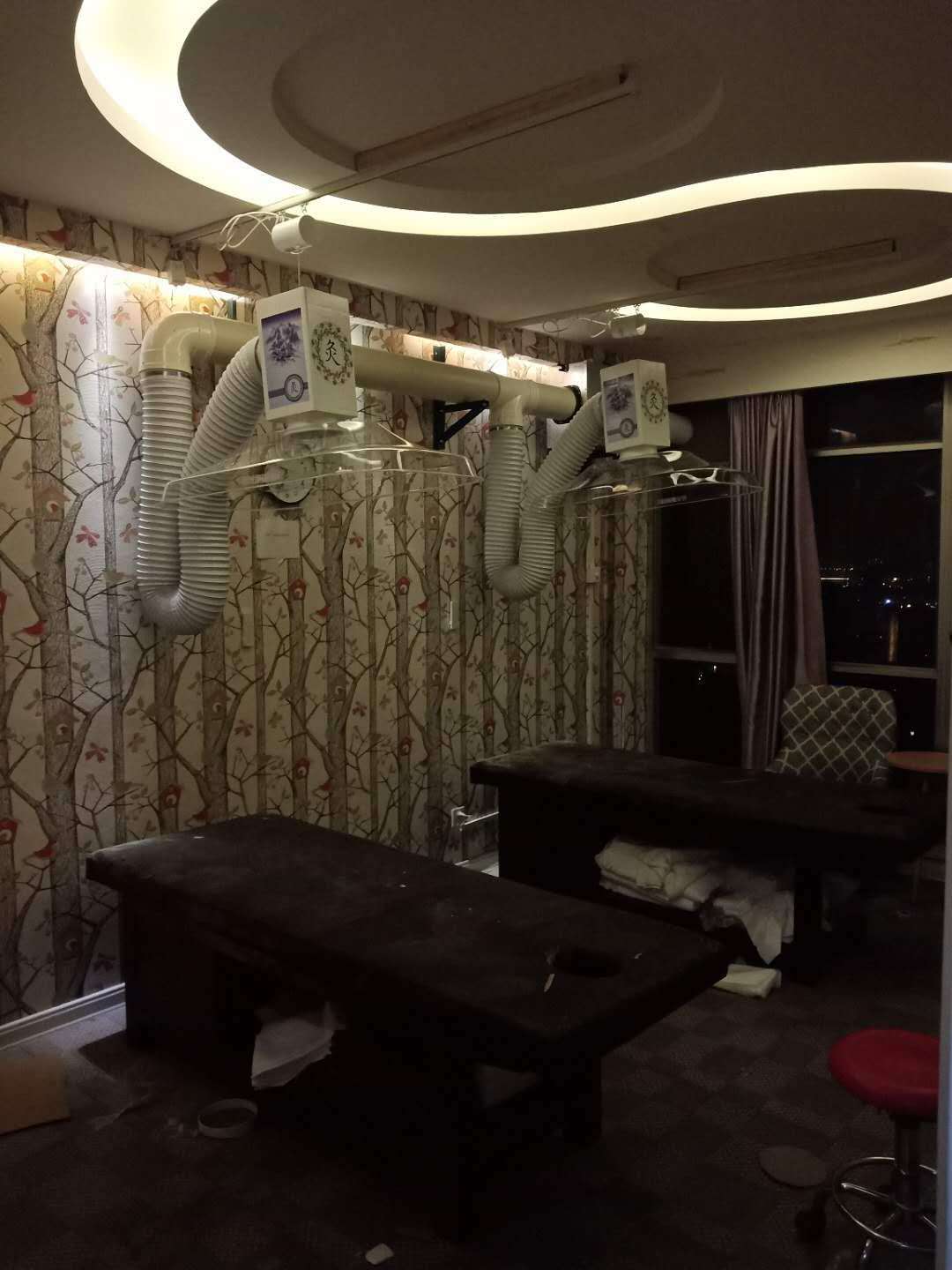 浙江醫(yī)療健康集團(華仔)艾灸排煙設(shè)備按照完工