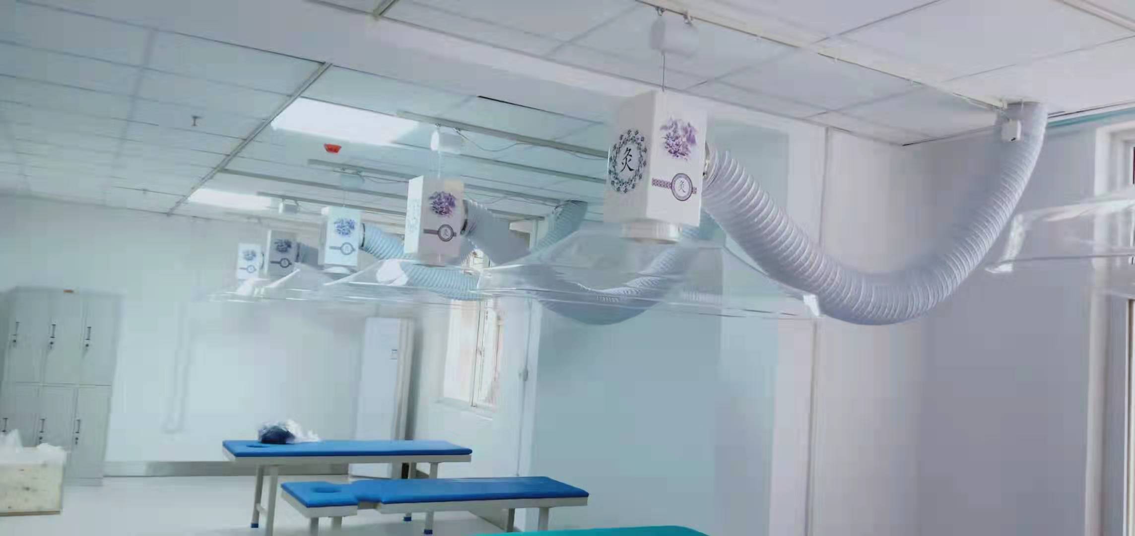 四川醫(yī)院艾灸排煙設(shè)備安裝施工現(xiàn)場